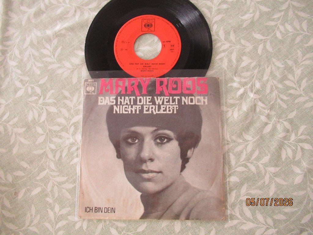 Mary Roos Das hat die welt noch nicht Erlebt, Gebruikt, Originele persing, 7 inch, Ophalen of Verzenden
