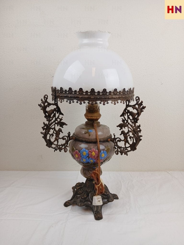 Antieke Olielamp (omgebouwd), Ophalen of Verzenden