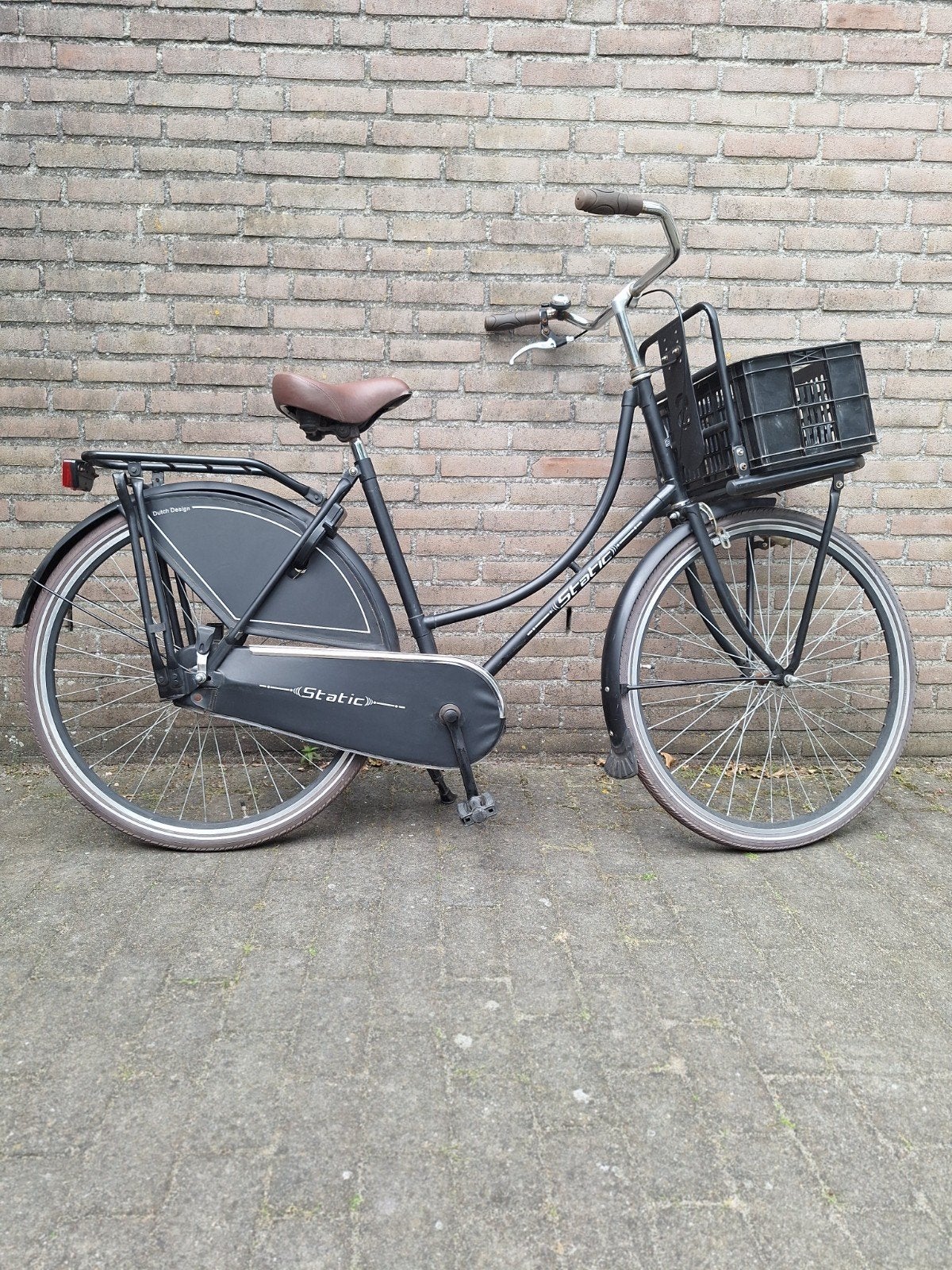 OMAFIETS STATIC 28 INCH HEEL MET MAND HEEL MOOI, Fietsen en Brommers, Overige merken, Fully, Ophalen of Verzenden, Zo goed als nieuw