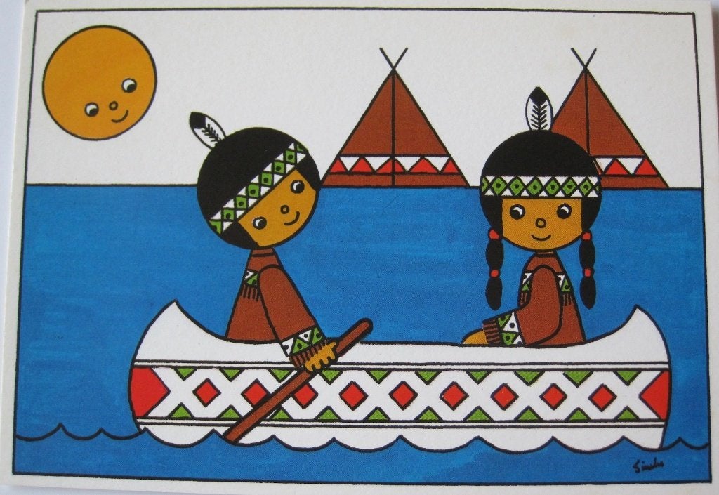 voor het kind - schuitje varen, theetje drinken - 1982, Verzamelen, Verzenden, 1980 tot heden, Ongelopen, Overige thema's