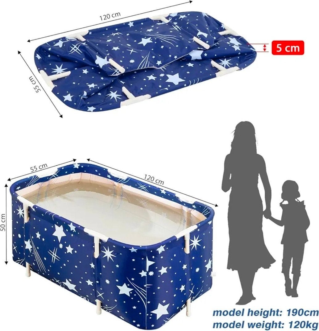 Opvouwbaar bad voor volwassenen - 120 x 55 cm, Gebruikt, Minder dan 80 cm, Ophalen of Verzenden, Minder dan 200 cm