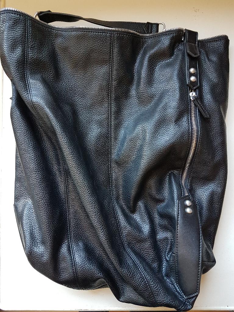 zwarte damestas RE Accessories, ca. 43 x 50, gebruikt, Sieraden, Tassen en Uiterlijk, Tassen | Damestassen, Ophalen of Verzenden