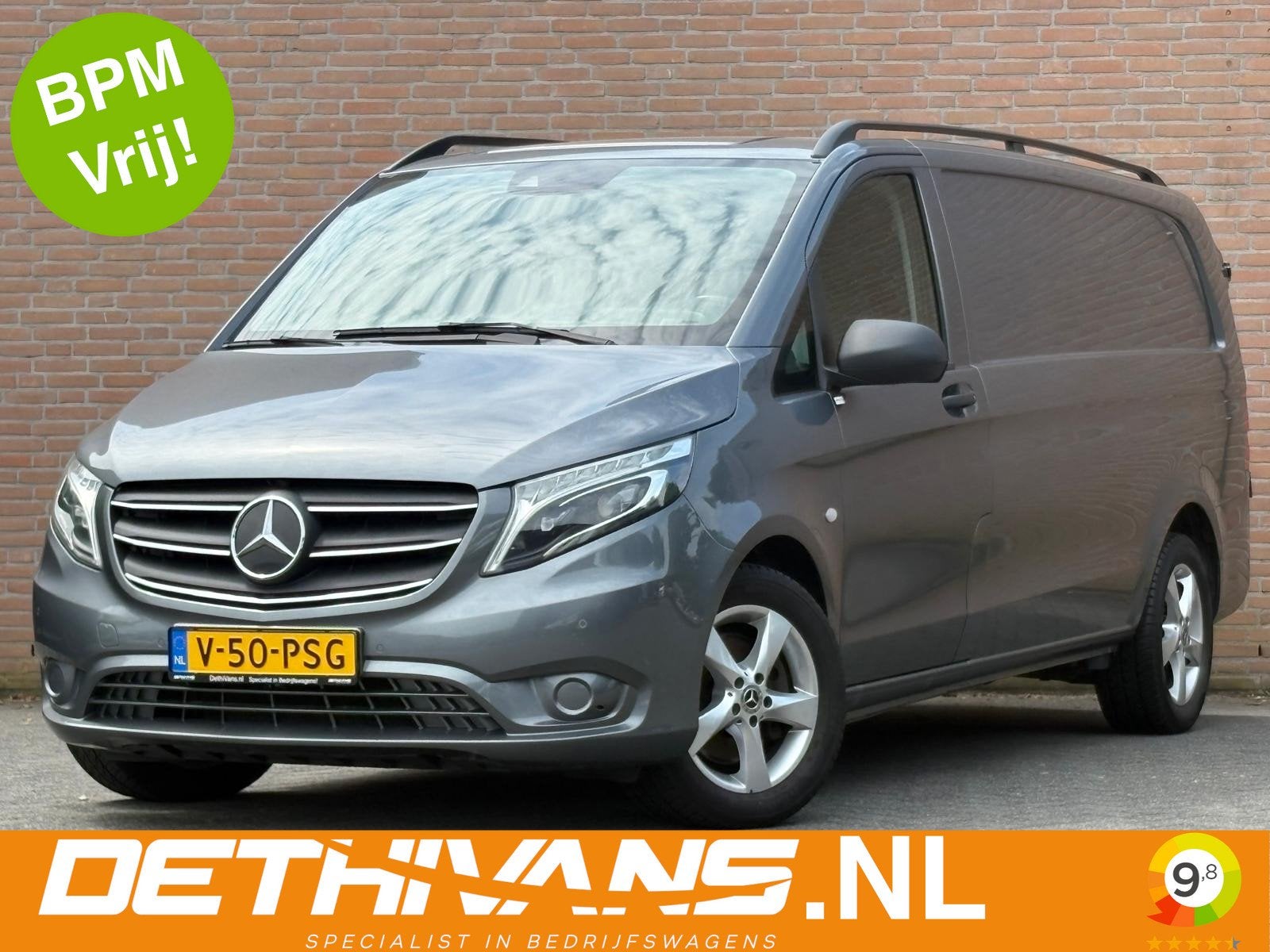 Mercedes-Benz Vito 119CDI 190PK XL 9G-Tronic / Led / Leer /, Achterwielaandrijving, Gebruikt, Met garantie (alle), 2500 kg