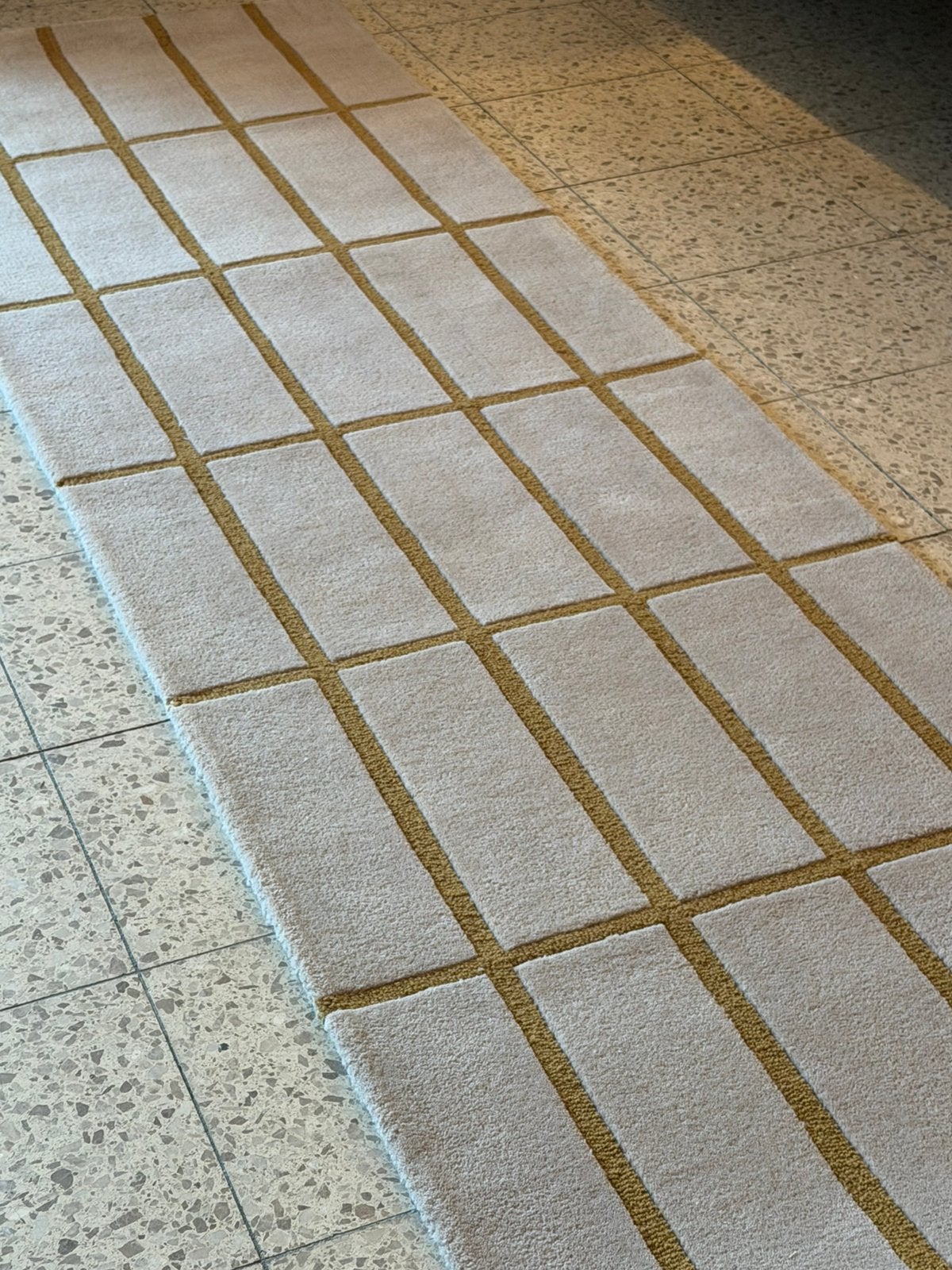 Brink en Campman loper Marimekko Yelllow bronze NIEUW, Ophalen, Beige, 50 tot 100 cm, Rechthoekig