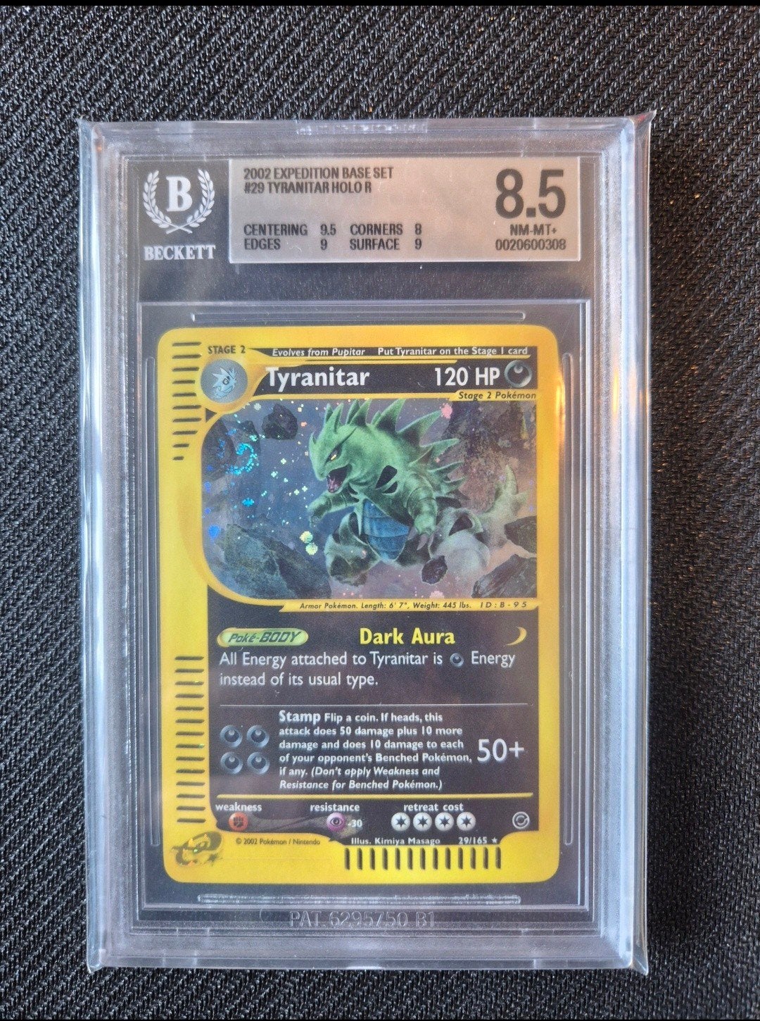 Tyranitar expedition 29 bgs 8,5 POP 67, Ophalen of Verzenden, Zo goed als nieuw