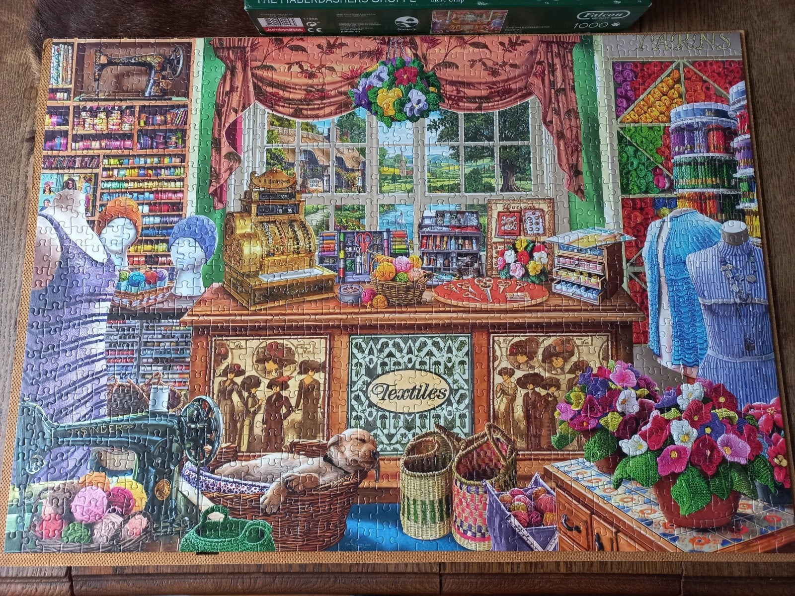 te koop falcon puzzle " the haberdasher shoppe, Ophalen of Verzenden, 500 t/m 1500 stukjes, Gebruikt