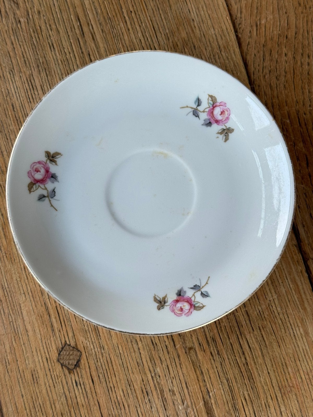 Vintage Colditz (DDR) porseleinen schoteltje – rozen, Antiek en Kunst, Ophalen of Verzenden