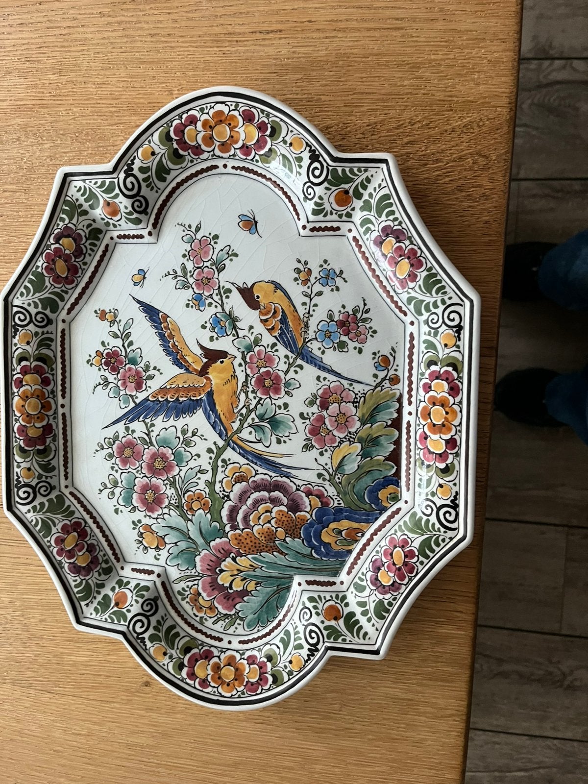 Delft polychrome bord, Antiek en Kunst, Ophalen