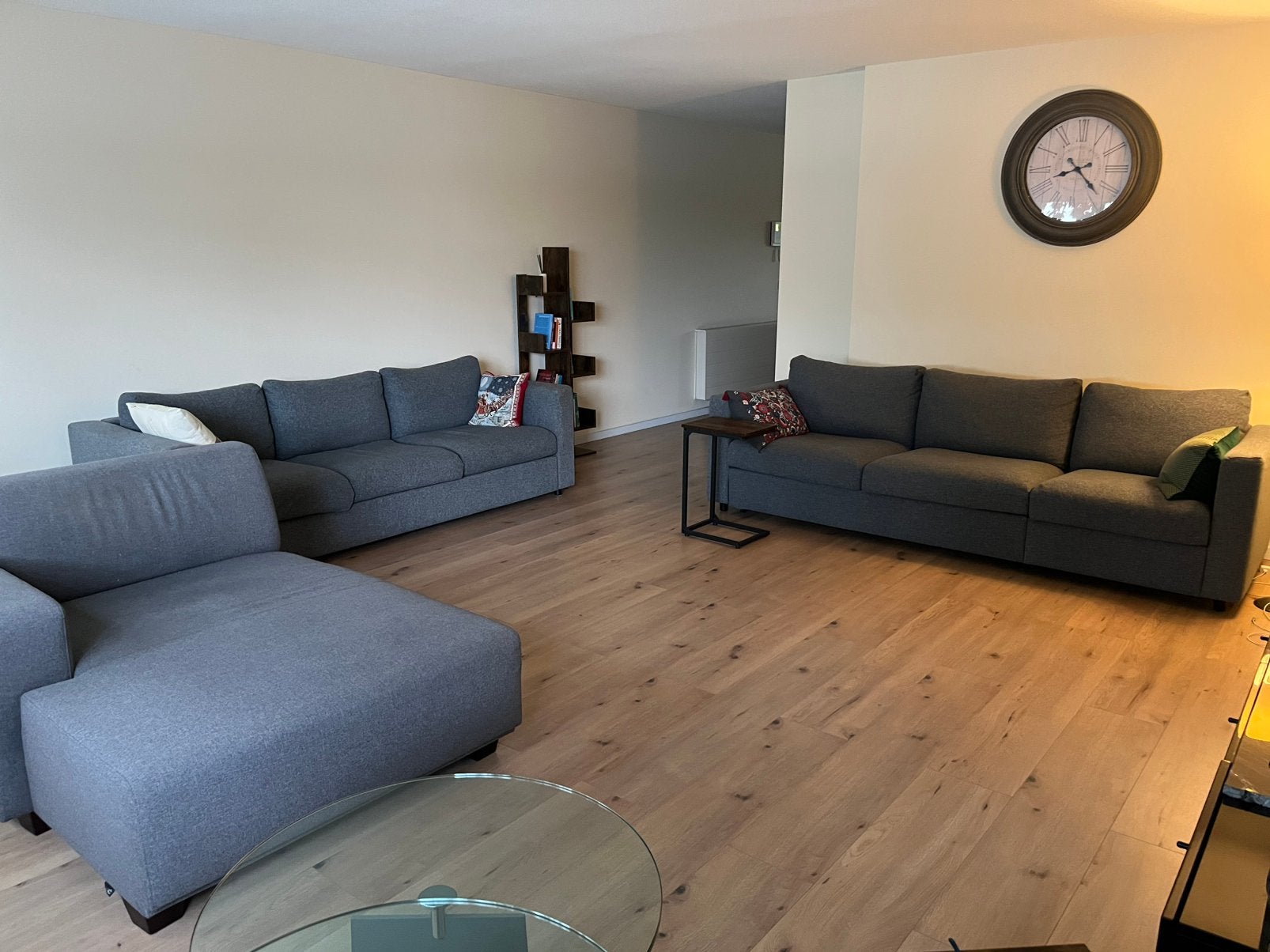 IKEA 3-persoonsbanken (waarvan één slaapbank) en TV-bank, Ophalen, Gebruikt, Driepersoons, 75 tot 100 cm