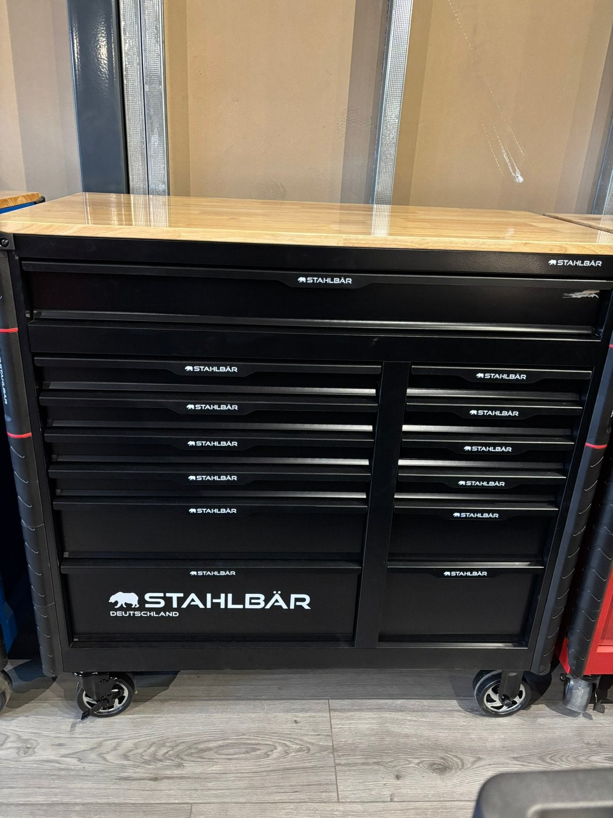 ‼️Nieuw‼️STAHLBÄR XXL Houtenblad Gereedschapswagen 13 LADES, Dr.Nolenslaan 157E 6136GM Sittard, Stahlbar, Nieuw, Ophalen of Verzenden