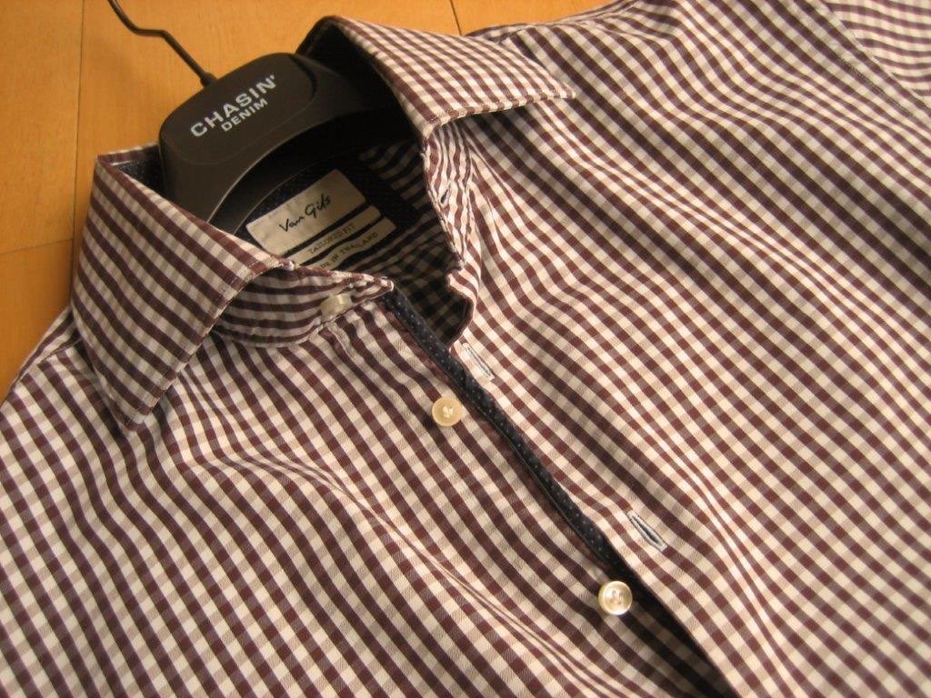 Zeer mooi bruin-wit geruit overhemd VAN GILS 41 snazzeys, Kleding | Heren, Overhemden, Bruin, Verzenden, Van Gils, Zo goed als nieuw