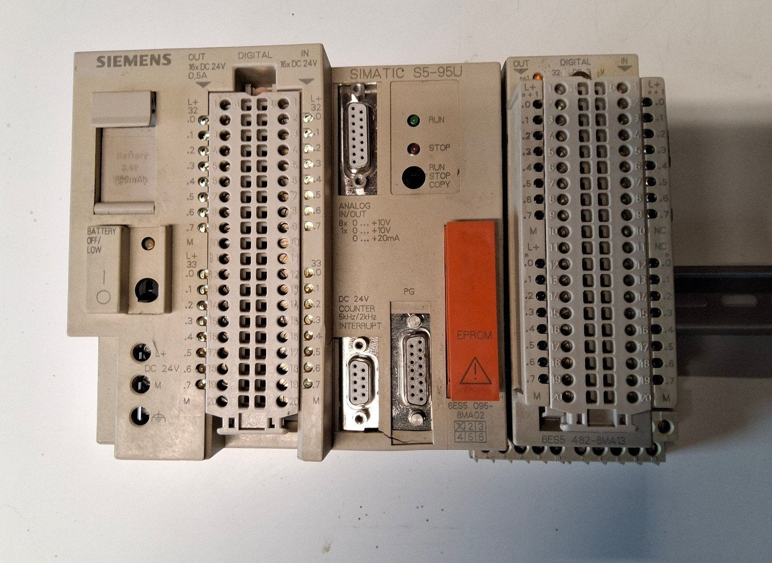 Siemens Simatic S5 -95U PLC met 1 dig. input/output, Ophalen, Gebruikt