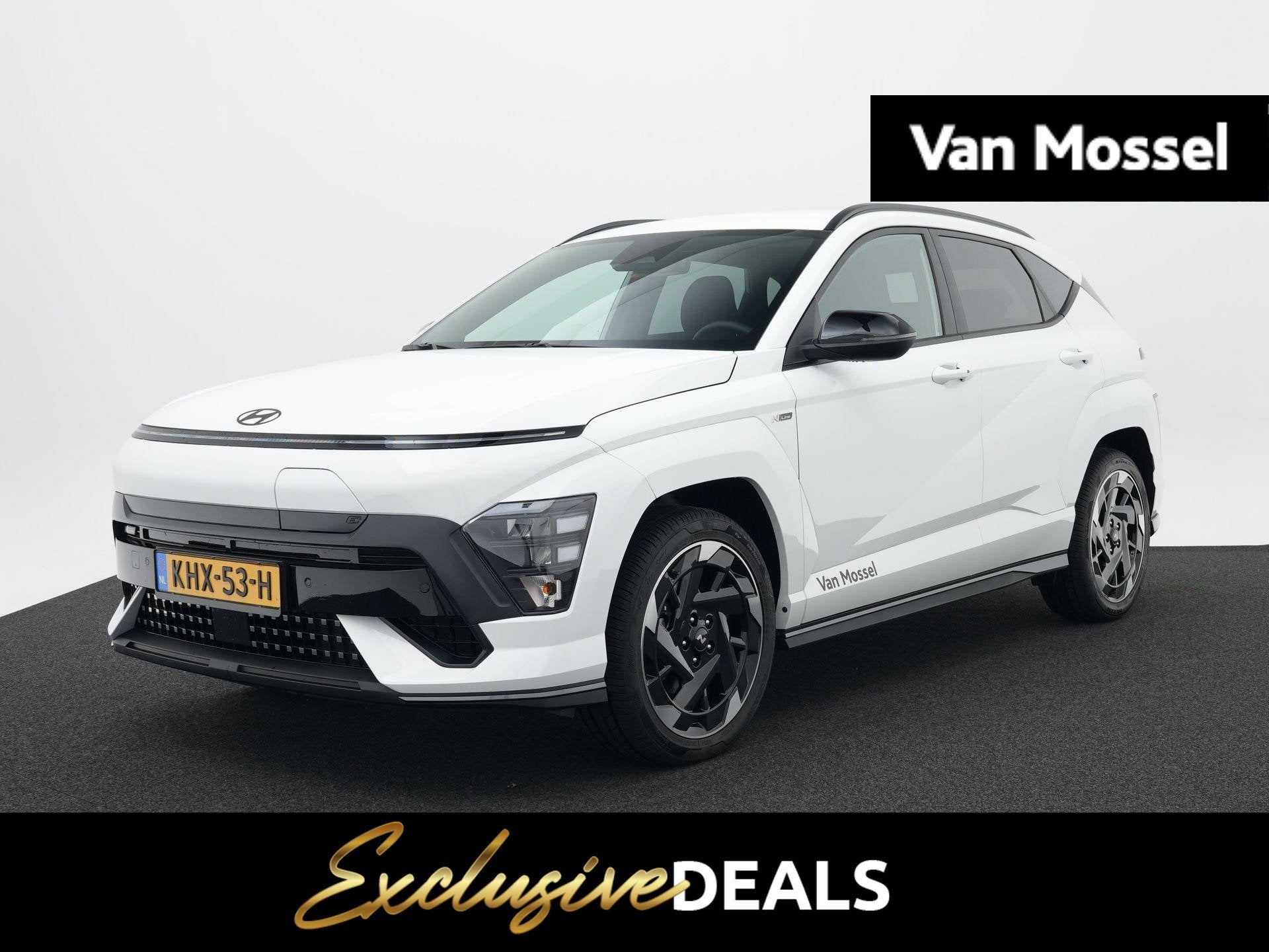 Hyundai Kona Electric N Line Business 64.8 kWh | Bose Audio, 12 maanden, Stof, 750 kg, Wit