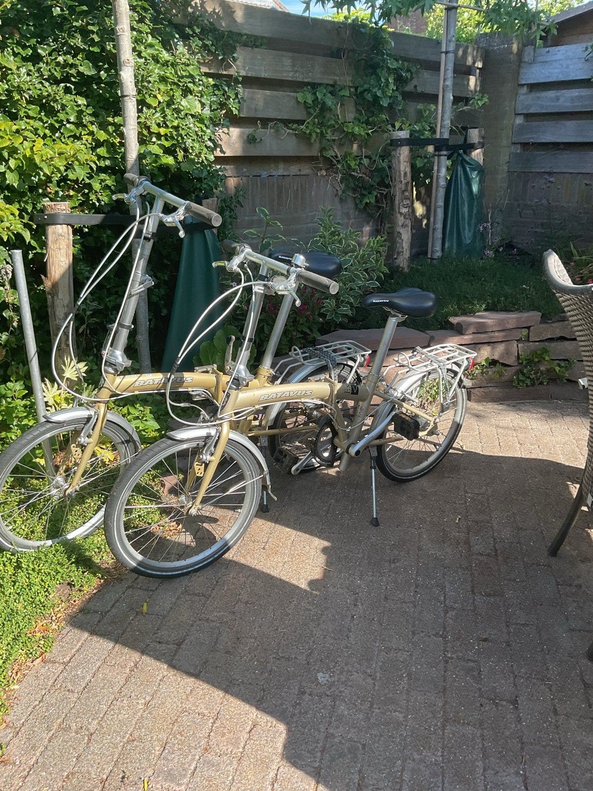2  stuks Batavus vouwfiets met 3 versnellingen, Ophalen, Gebruikt, Velgrem, 14 tot 16 inch