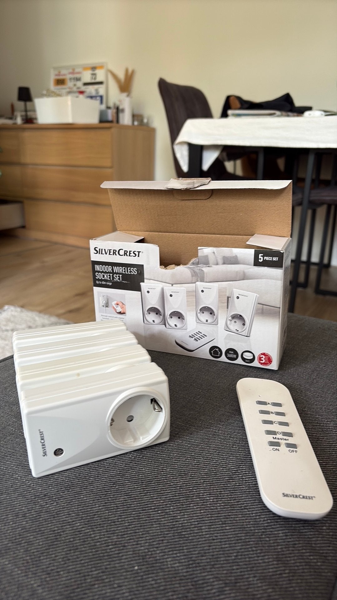 SilverCrest Draadloze Stopcontact Set met Afstandsbediening, Doe-het-zelf en Verbouw, Elektra en Kabels, Ophalen, Zo goed als nieuw