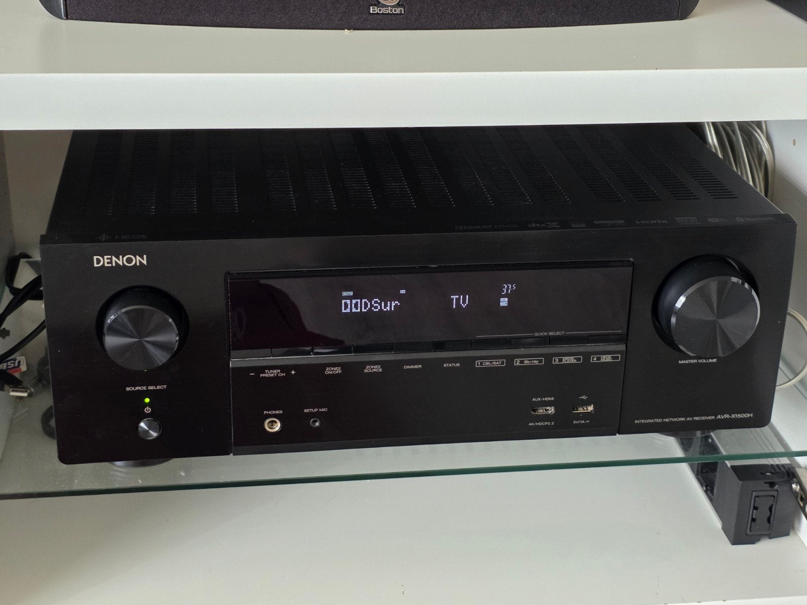 DENON AVR-X1500 4K HEOS AV RECEIVER WI-FI DOLBY ATMOS, Ophalen, Denon, Zo goed als nieuw, 120 watt of meer