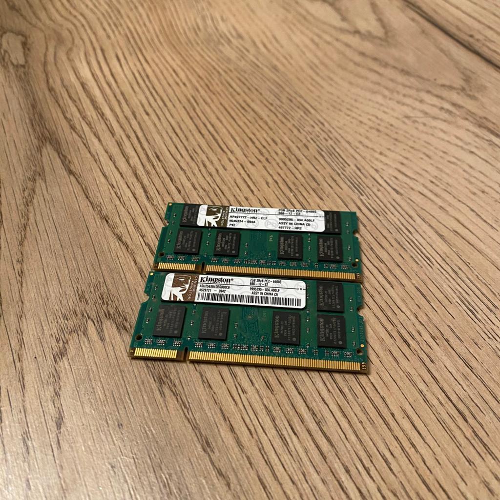 Kingston 4GB 2Rx8 DDR2 800MHz ( 2x 2GB ), Computers en Software, RAM geheugen, Gebruikt, Ophalen of Verzenden, 800 MHz, DDR2