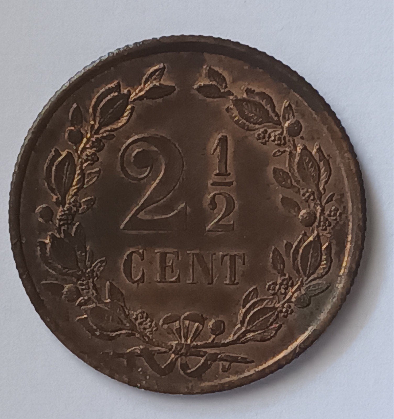 Willem III  2,5 cent 1877 Pr/Unc, Ophalen of Verzenden, Koning Willem III, Overige waardes, Losse munt