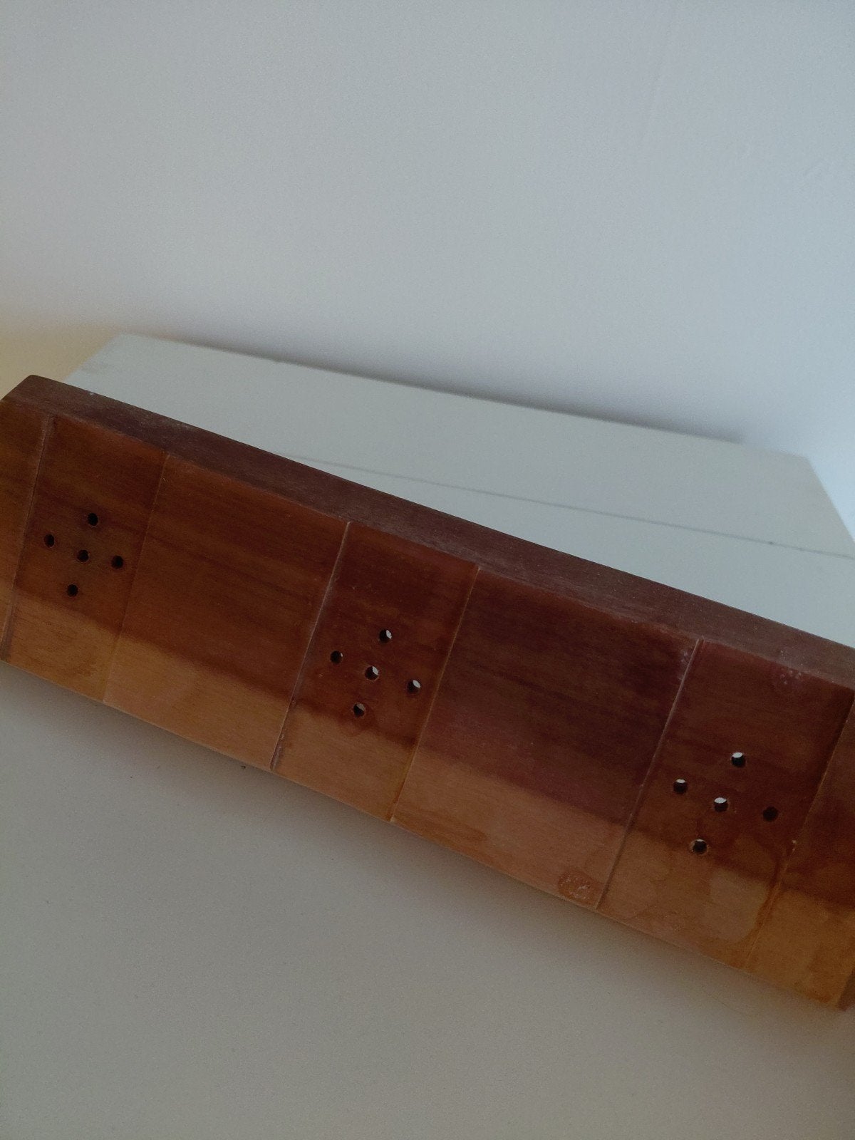 Mooi houten zeepbakje, Gebruikt, Bruin, Overige merken, Zeepdispenser/zeepbakje