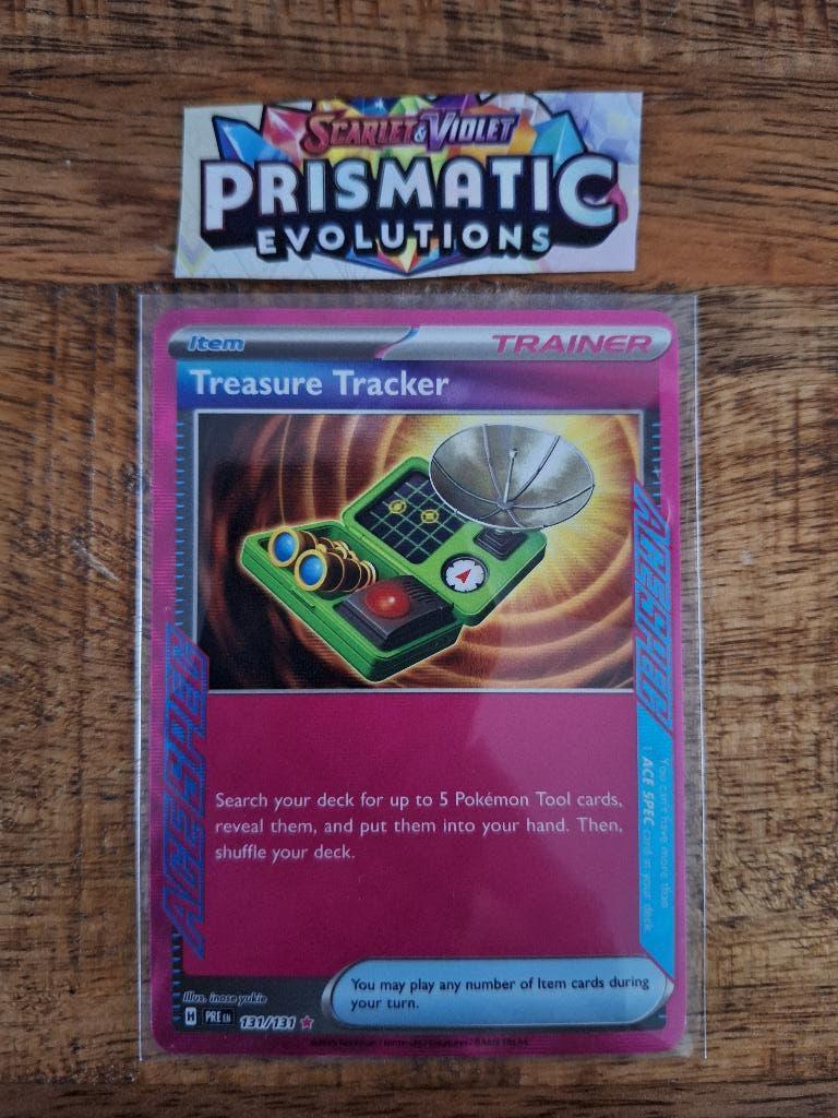Pokemon – Treasure Tracker (PRE 131/131) – Prismatic, Ophalen of Verzenden, Nieuw, Losse kaart, Foil