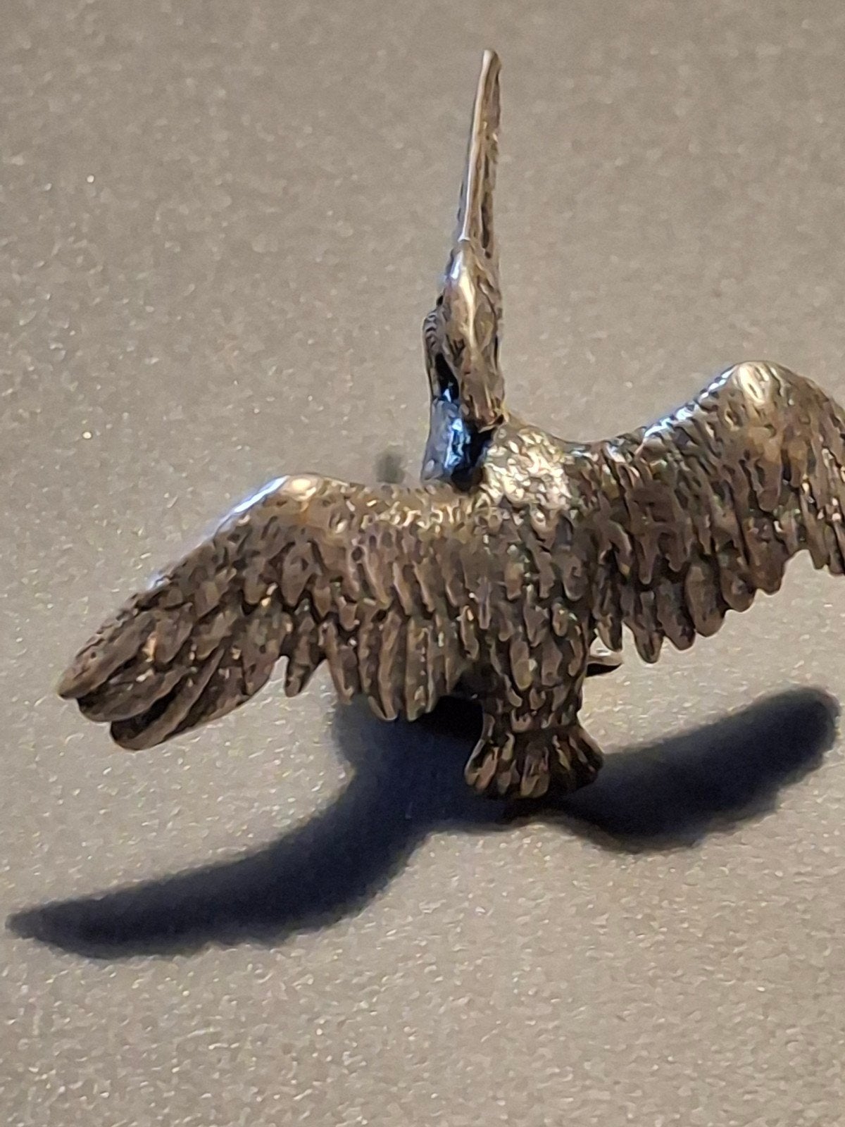 zilveren  miniatuur  pelikaan  massief, Antiek en Kunst, Ophalen of Verzenden