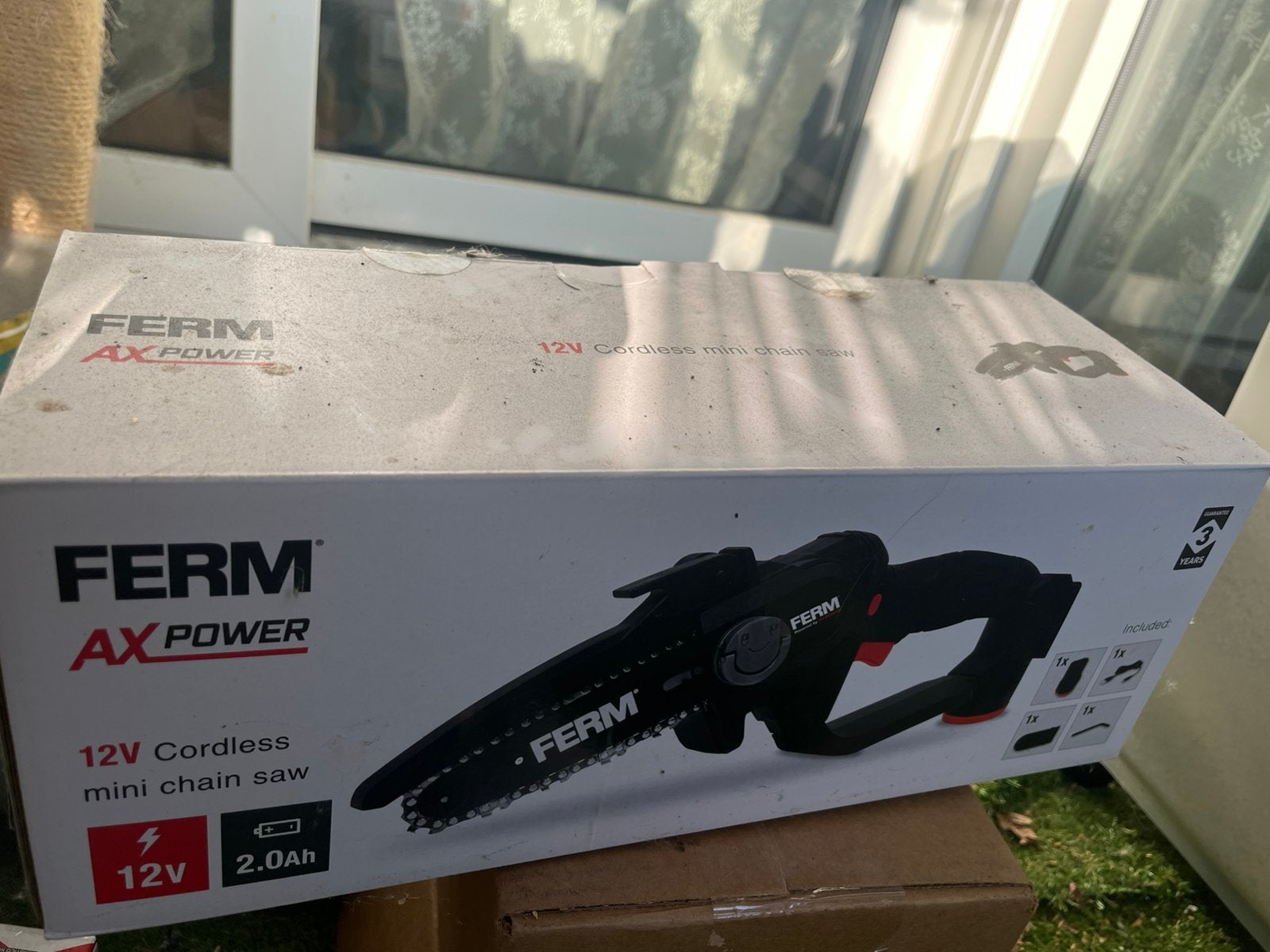 Ferm cordless mini chain saw, Ophalen of Verzenden, Gebruikt, Elektrisch