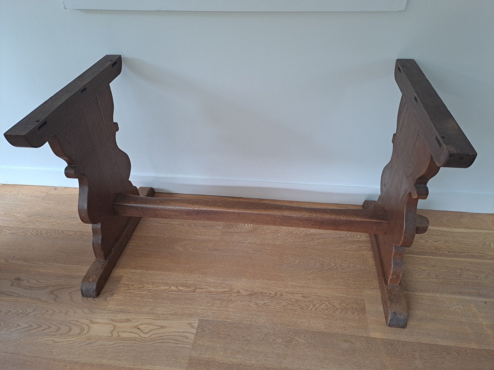Kloostertafel onderstel eiken, Huis en Inrichting, Ophalen, Gebruikt, Eikenhout, 50 tot 100 cm
