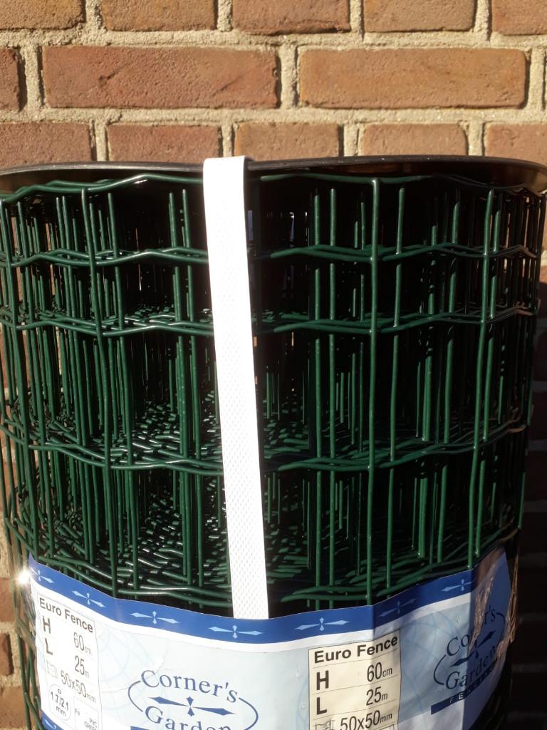Gaas Eurofence 60 cm hoog maas 5x5 groen tuingaas, Tuin en Terras, Gaas en Draad, Ophalen, Nieuw, 20 meter of meer, Gaas