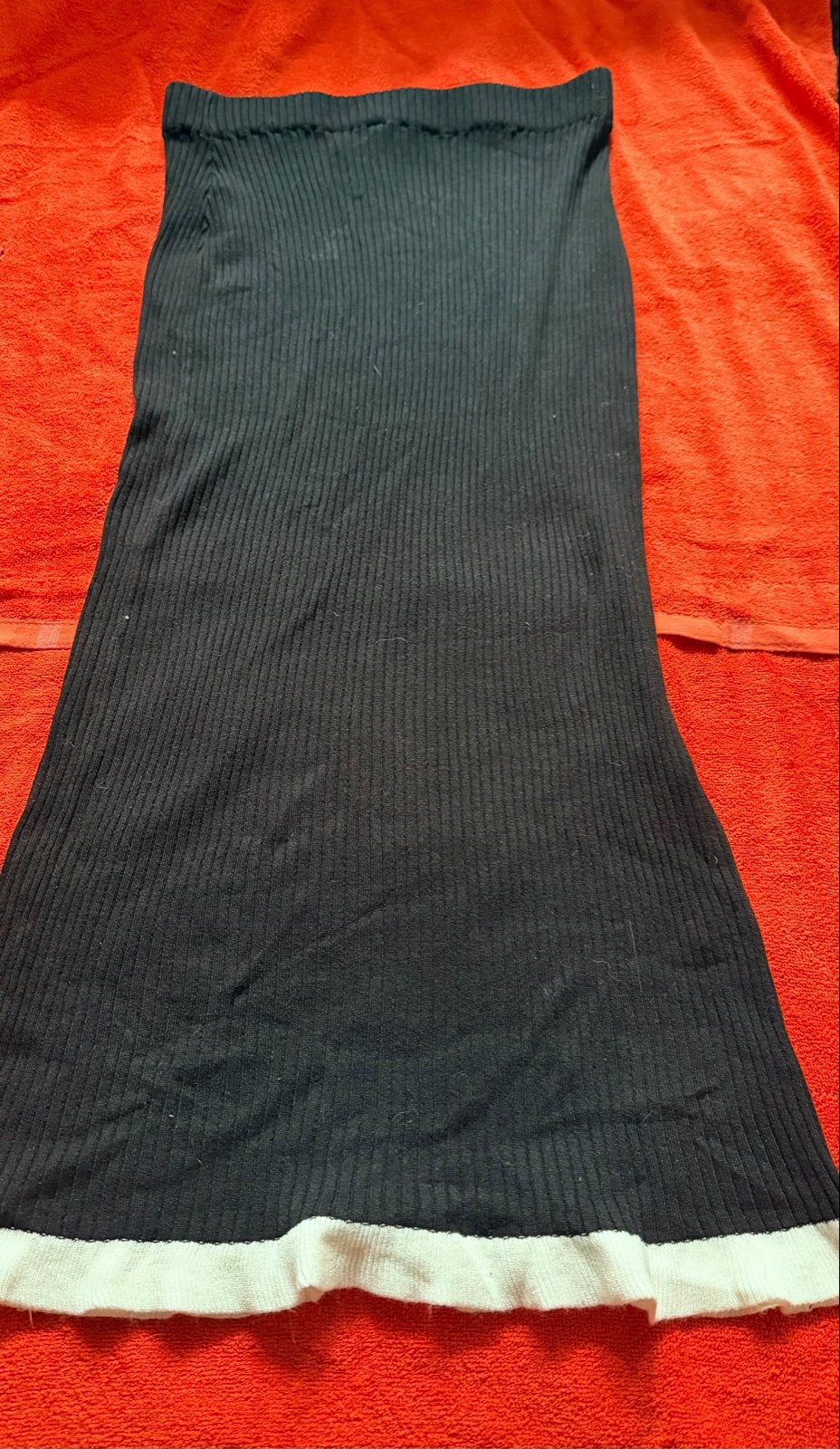 Gloednieuwe H&M Divided Ribgebreide Midi Rok.Maat S, Maat 38/40 (M), Zwart, Nieuw, Ophalen of Verzenden