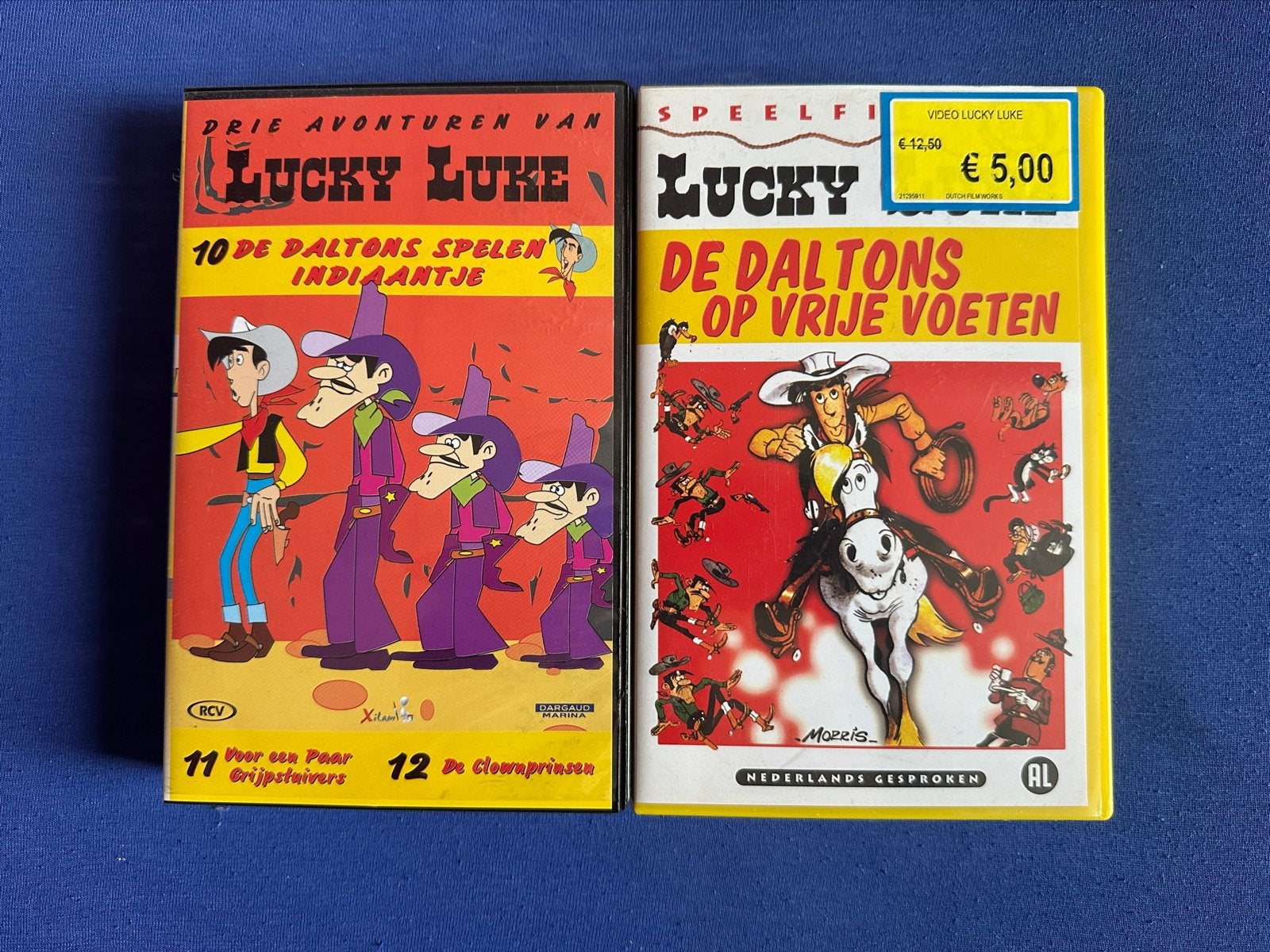 Lucky Luke VHS: De Daltons Spelen Indiaantje & Op Vrije Voet, Ophalen, Europees, Tekenfilm, Alle leeftijden