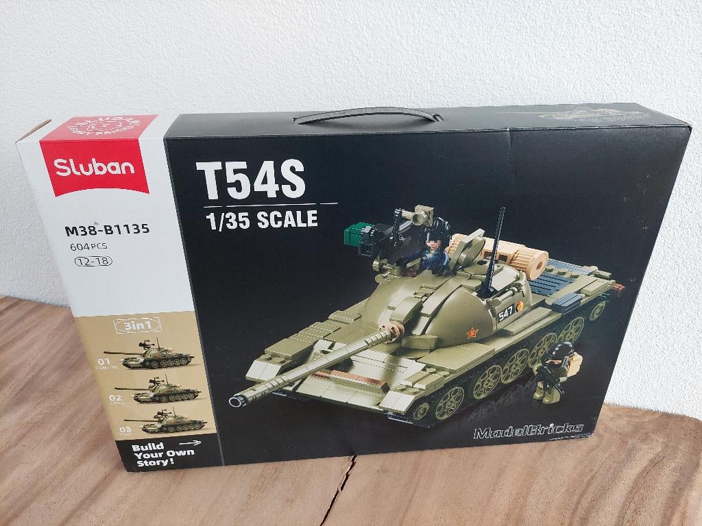 Sluban T54S leger tank schaal 1/35 nieuw, Sluban, Nieuw, Ophalen of Verzenden, Sluban