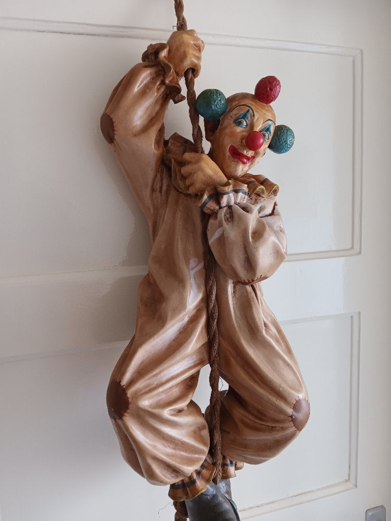 Grote clown aan koord bekende lijn, Jun Asilo '96 gesigneerd, Verzamelen, Ophalen, Zo goed als nieuw, Overige typen