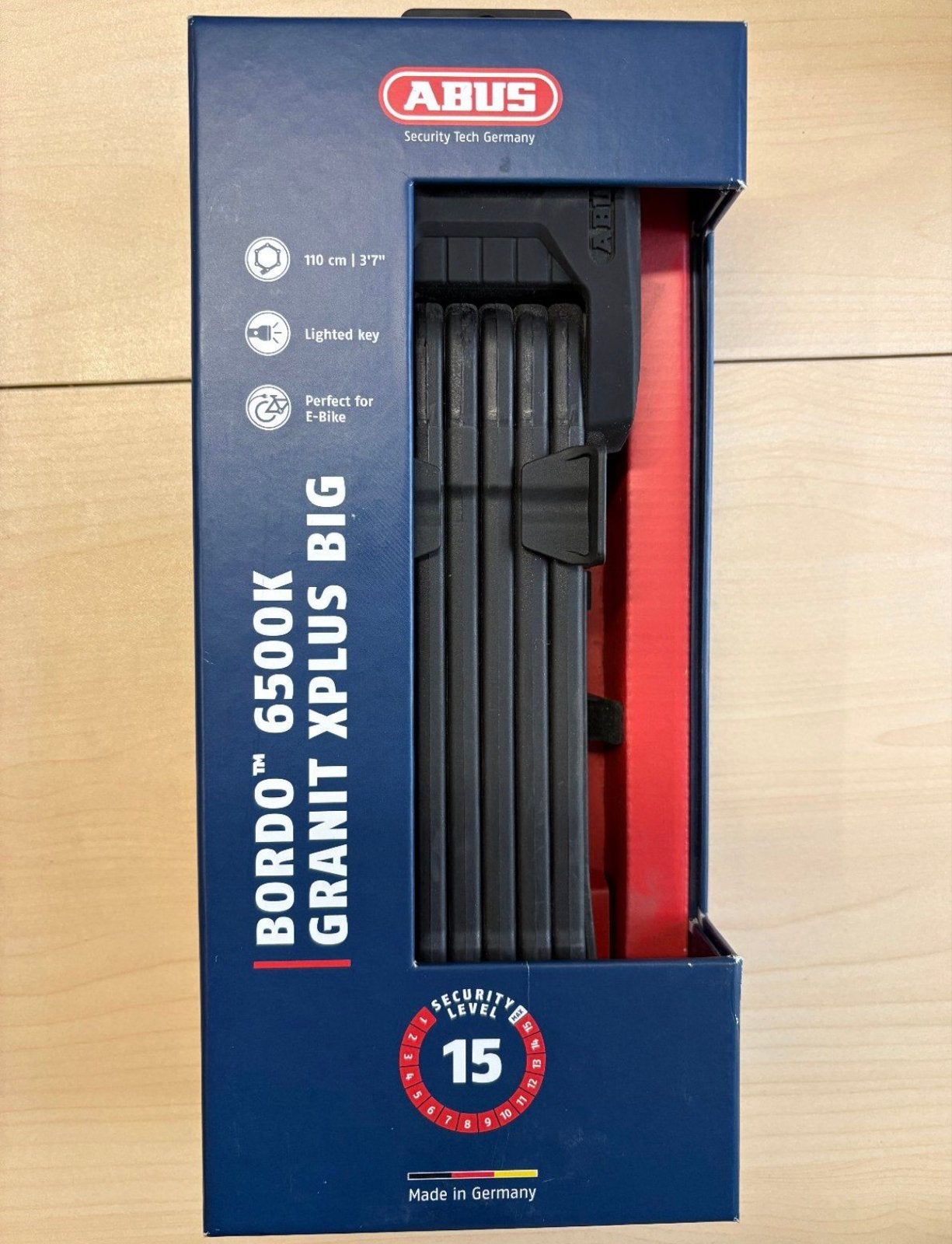ABUS Bordo 6500K Granit XPlus BIG vouwslot - 110 cm, Ophalen of Verzenden, Nieuw, Vouwslot