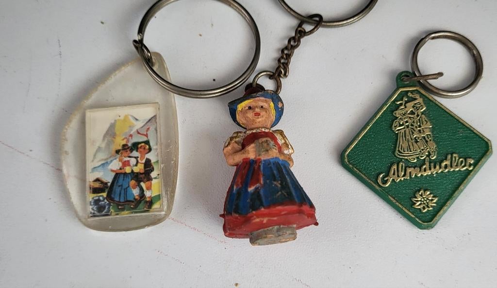 Vintage Sleutelhangers - Alpenstijl en Almdudler, Verzamelen, Ophalen of Verzenden, Gebruikt, Overige typen