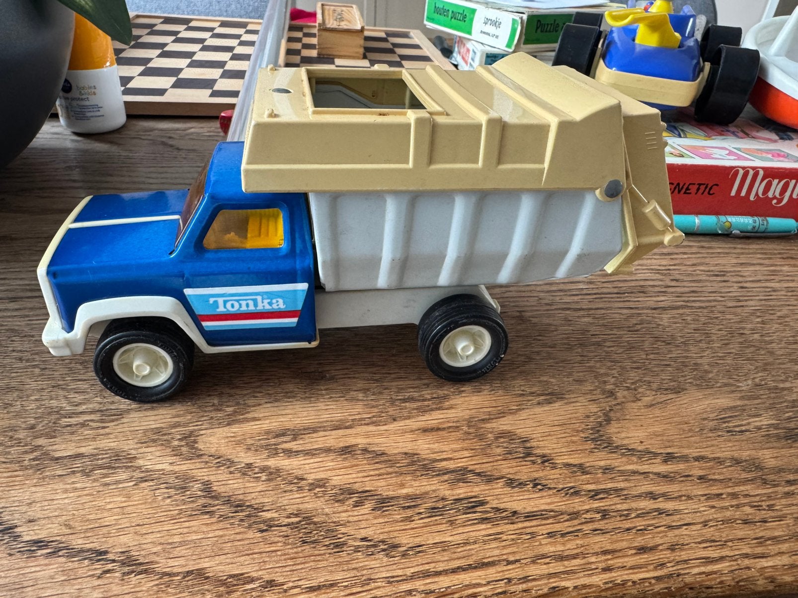 Tonka Vuilniswagen - Vintage Speelgoed, Kinderen en Baby's, Speelgoed | Speelgoedvoertuigen, Ophalen of Verzenden, Gebruikt