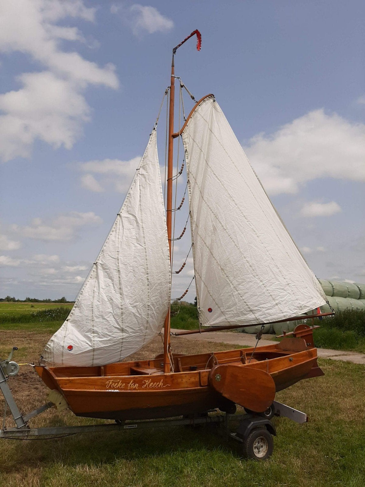 Zeilboot incl. trailer en b.b. motor en rubberboot, Watersport en Boten, Ophalen, Gebruikt, Overige typen, Dekzeil