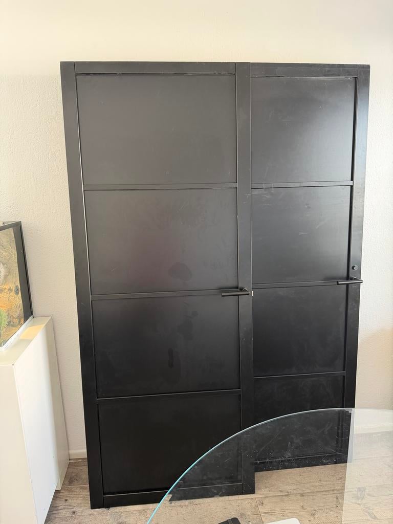 Zwarte houten deuren, Ophalen of Verzenden, Binnendeur, 200 tot 215 cm