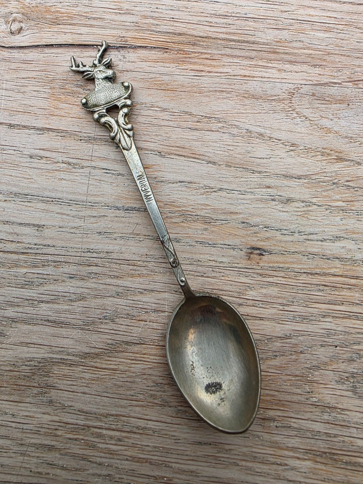 Vintage verzamellepel met hert - Nyverdal, Ophalen of Verzenden