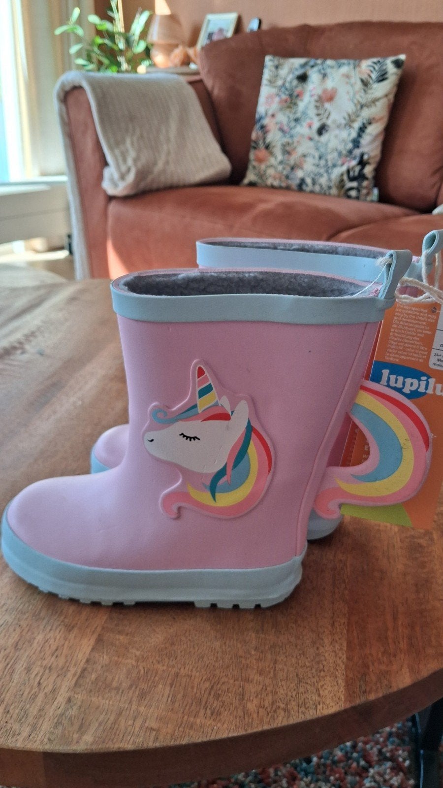 Roze eenhoorn Regenlaarzen voor meisjes - Maat 24/25, Kinderen en Baby's, Ophalen of Verzenden, Nieuw