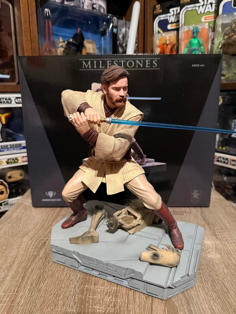 Star Wars Gentle Giant Obi-Wan Kenobi Milestones Beeldje, Ophalen of Verzenden, Zo goed als nieuw, Beeldje of Buste