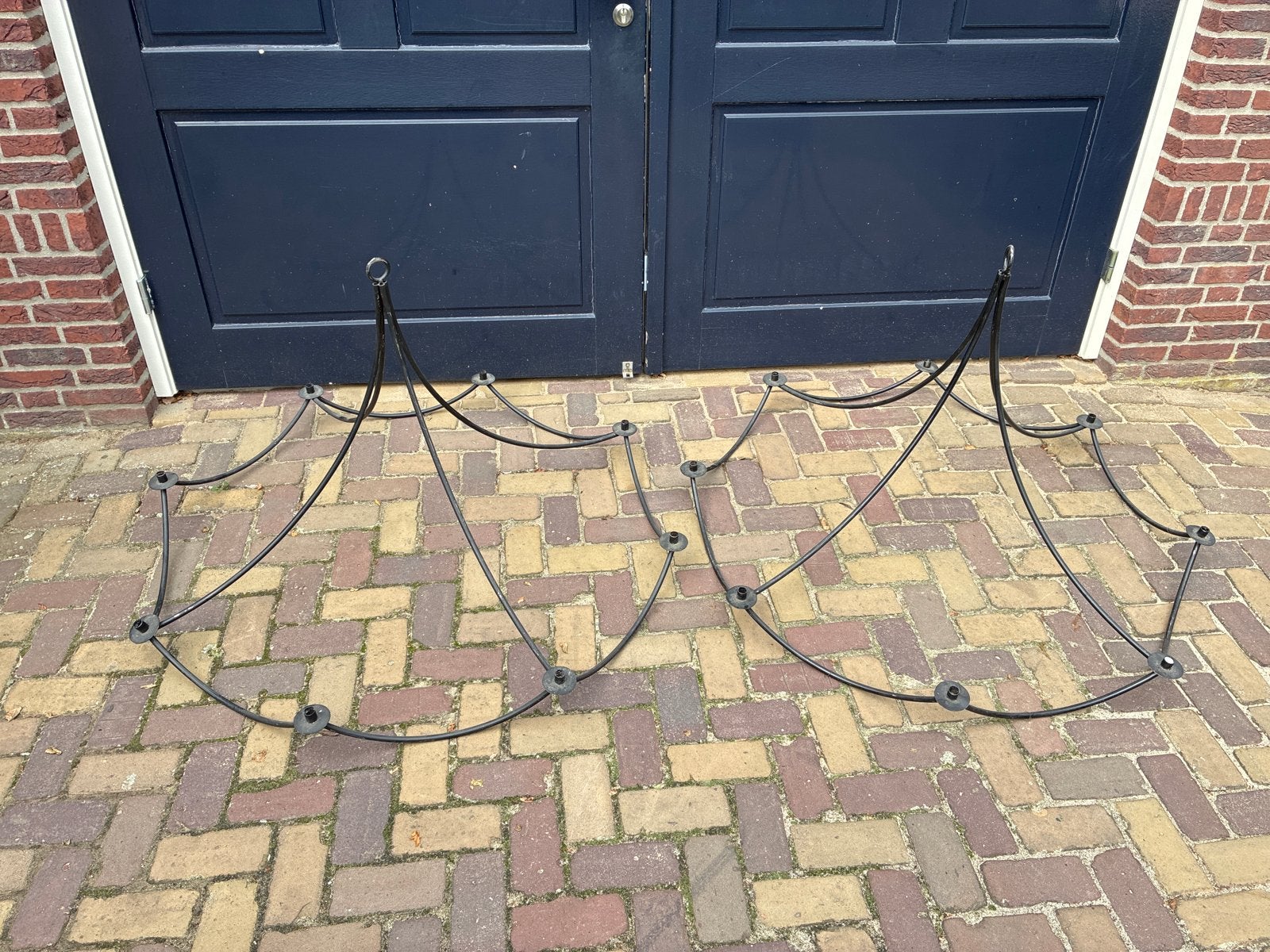2 rvs kroonluchterframes, Ophalen, Gebruikt, Metaal, Overige fittingen