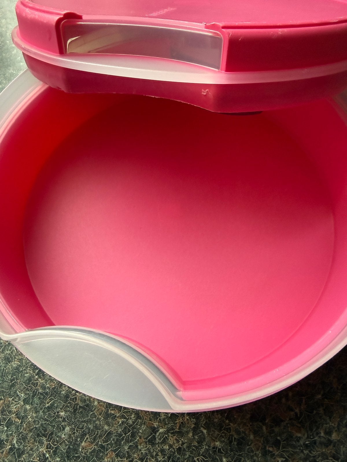 Tupperware vensterdoo bewaardoos roze - koektrommel, Gebruikt, Overige kleuren, Bewaardoos, Luchtdicht