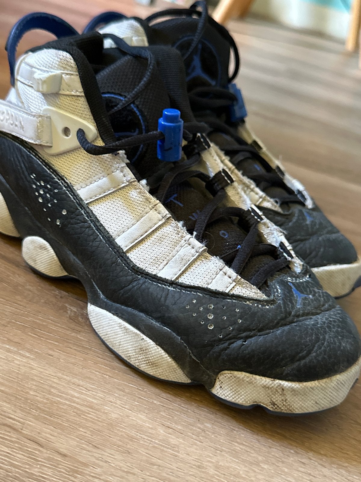 Nike Air Jordan 6 Rings '91 '92 '93 maat 37.5, Ophalen, Zwart, Sneakers of Gympen, Gedragen