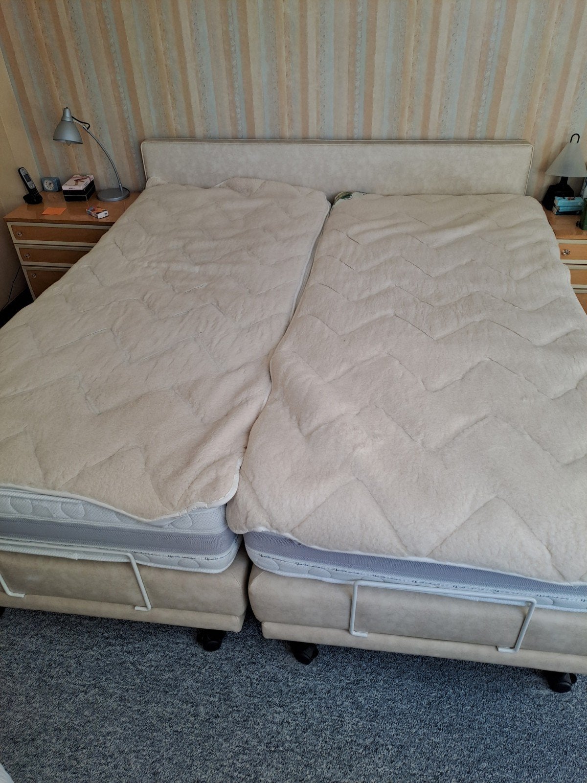 Electrisch verstelbaar Boxspring 2x 90 -210, Ophalen, Gebruikt, 90 cm, Eenpersoons