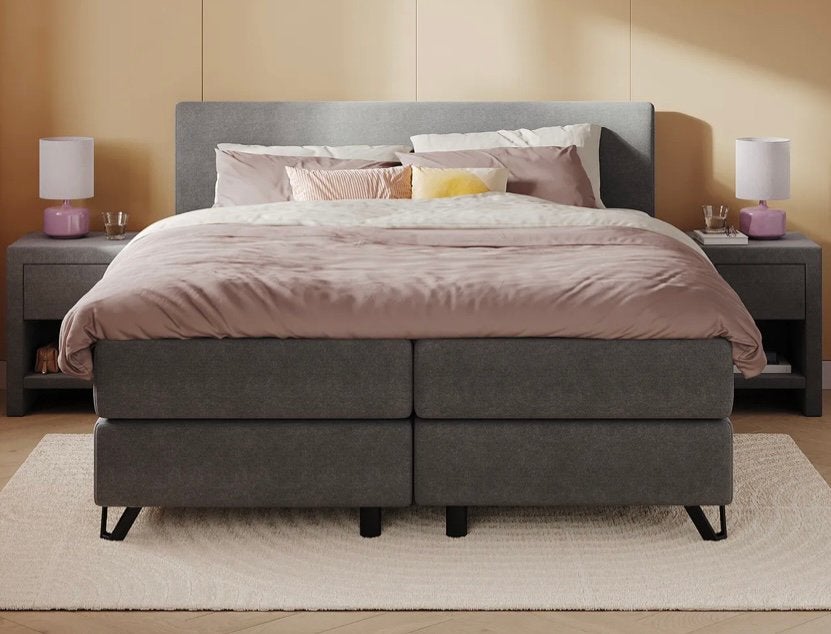 Swiss Sense Boxspring Home 180 + topper, Ophalen, Zo goed als nieuw, Tweepersoons, 180 cm