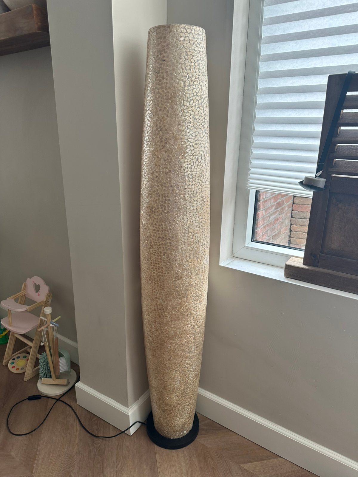 Staande wangi gold schelpen lamp, Ophalen, Gebruikt, 150 tot 200 cm