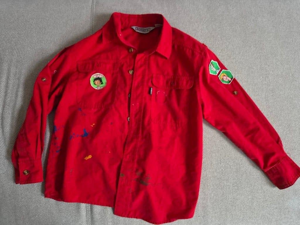 Scouting Blouse Bevers maat 128, Ophalen of Verzenden, Gebruikt, Jongen of Meisje, Overige typen
