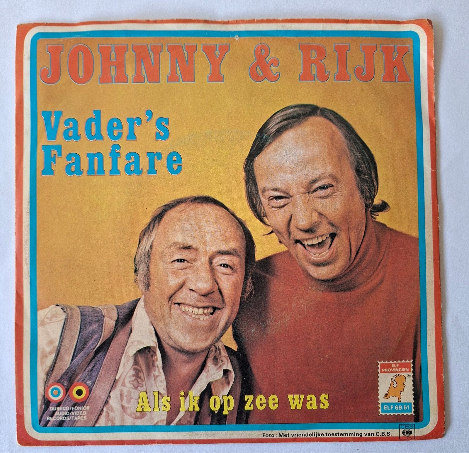 Johnny & Rijk   Vader's Fanfare, Ophalen of Verzenden, Gebruikt, 7 inch, Levenslied of Smartlap