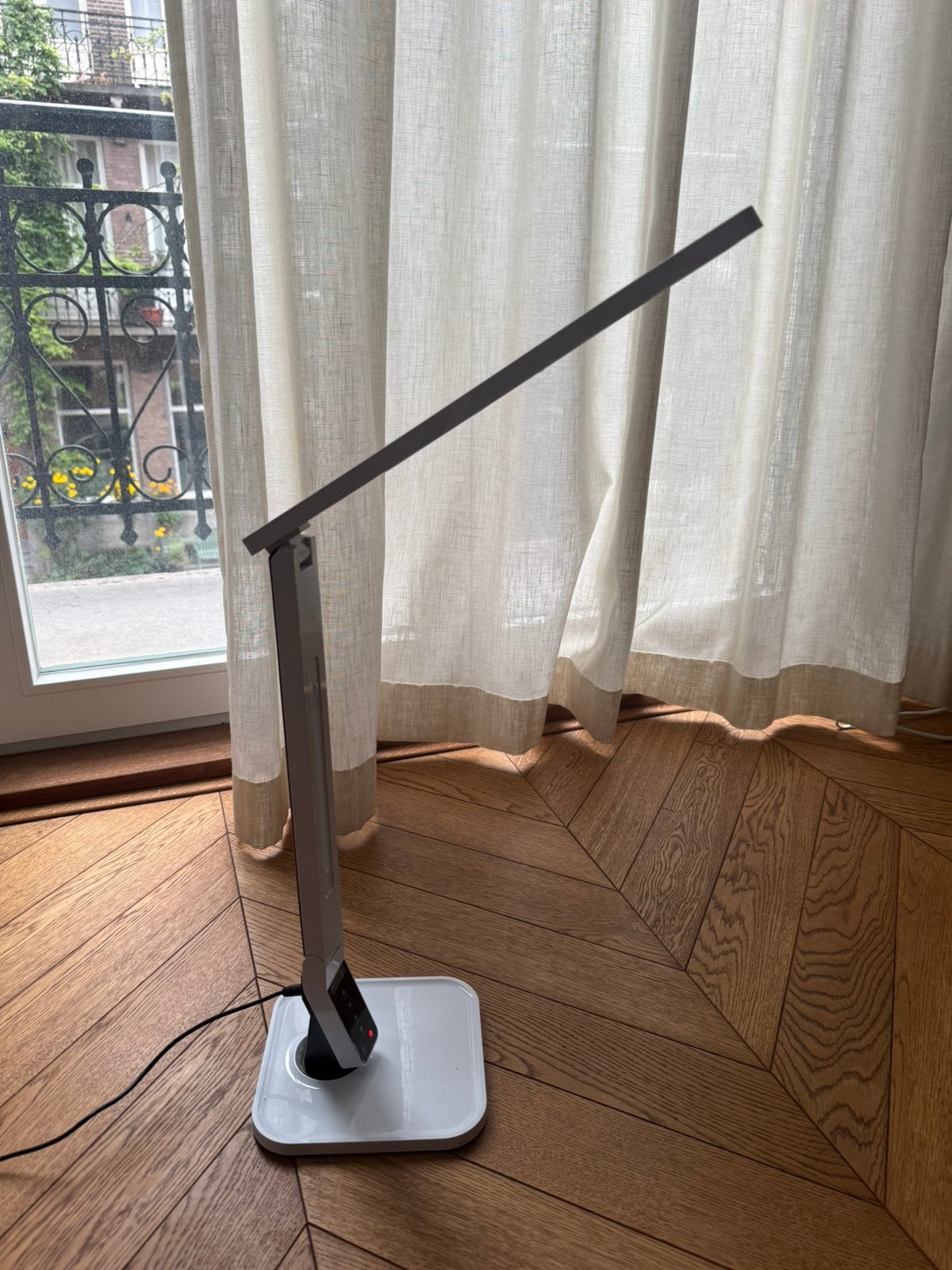 Moderne LED-bureaulamp van Lindby (Eleni), Wit, Ophalen, Bureaulamp, Dimbaar