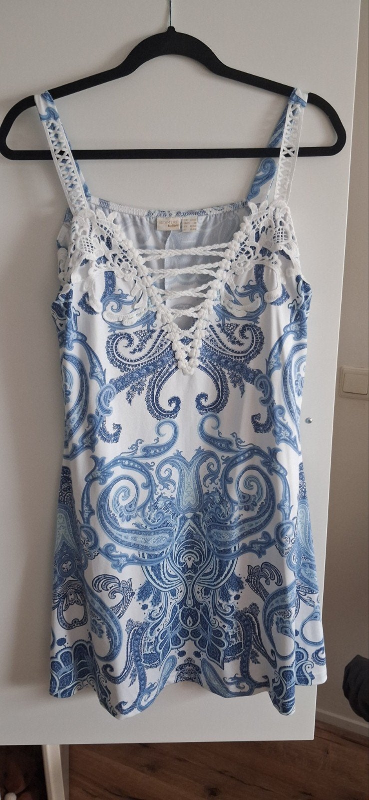 Bodyflirt Boutique jurk met paisley print en kant,maat 42, Blauw, BODYFLIRT boutique, Maat 42/44 (L), Ophalen of Verzenden